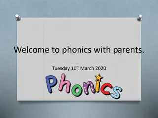 Welcome to phonics with parents.