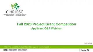 Fall 2023 Project Grant Competition