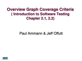 Overview Graph Coverage Criteria