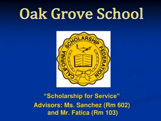 Oak Grove School Scholarship and CJSF Membership Details