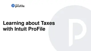 Learning about Taxes with Intuit Profile