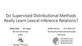 Supervised Distributional Methods for Lexical Inference Relations