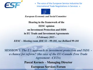 European Service Industries in International Trade Negotiations