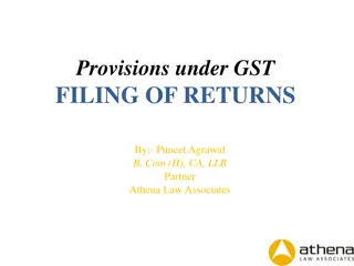 Provisions under GST Filing of Returns