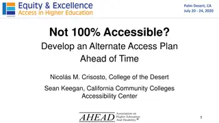 Develop an Alternate Access Plan: Palm Desert Conference Insights