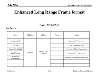 Enhanced Long Range Frame format