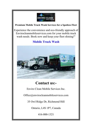 Premium Mobile Truck Wash Services for a Spotless Fleet