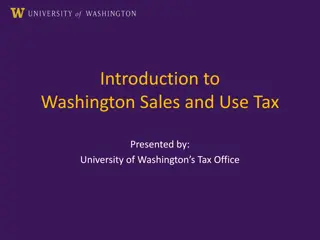 Introduction to Washington Sales and Use Tax