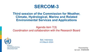 SERCOM-3 Coordination and Collaboration with Research Board Bali, Indonesia