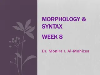 MORPHOLOGY & SYNTAX