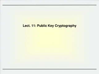 Lect. 11: Public Key Cryptography