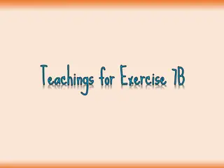 Teachings for Exercise 7B