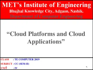 Cloud Platforms and Cloud Applications - TE Computer