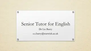 Senior Tutor for English