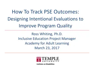 Designing Intentional Evaluations for Program Quality Improvement