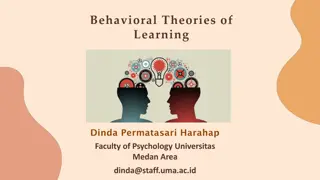 Behavioral Learning Theories and Principles