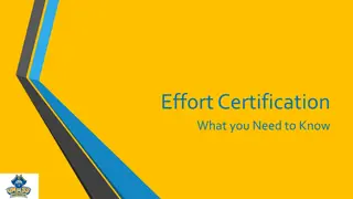 Effort Certification