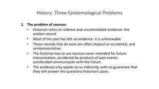 Epistemological Problems in History