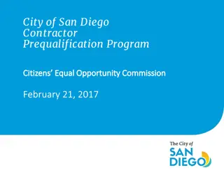 San Diego Contractor Prequalification Program Overview