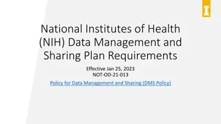 NIH Data Management and Sharing Plan Requirements