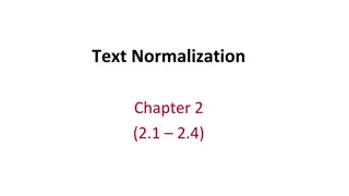 Text Normalization and Basic Text Processing in NLP