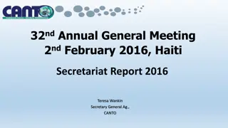 CANTO Annual General Meeting Report 2016 in Haiti