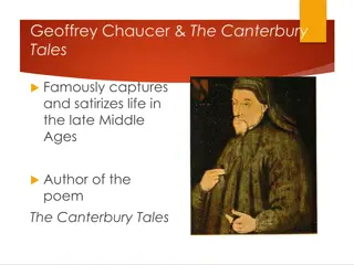 Geoffrey Chaucer and The Canterbury Tales: A Glimpse of Late Middle Ages