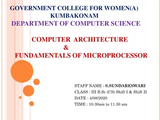 Computer Architecture & Fundamentals of Microprocessor at Government College for Women