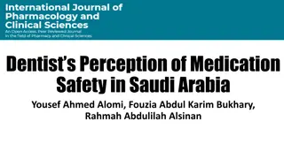 Dentists' Perception of Medication Safety in Saudi Arabia