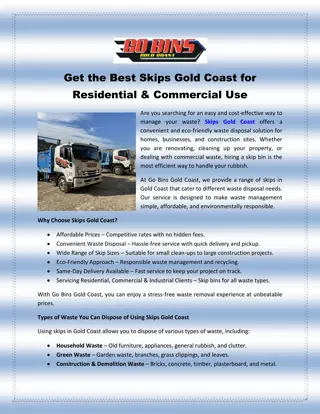 Get the Best Skips Gold Coast for Residential & Commercial Use