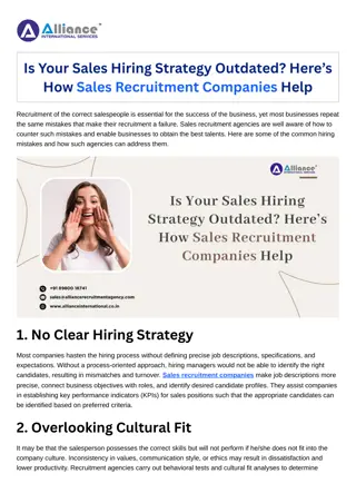 Is Your Sales Hiring Strategy Outdated Here’s How Sales Recruitment Companies Help