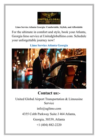 Limo Service Atlanta Georgia Comfortable, Stylish, and Affordable