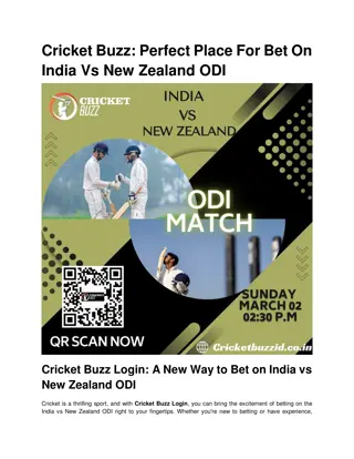 Cricket Buzz_ Perfect Place For Bet On India Vs New Zealand ODI