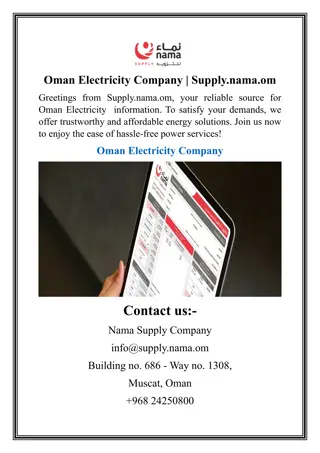 Oman Electricity Company  Supply.nama.om