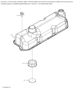 John Deere 5065E Tractor (9×3 TSS Transmission and Collar Shift Transmission WOOS) (India Edition) Parts Catalogue Manual Instant Download (PC4718)