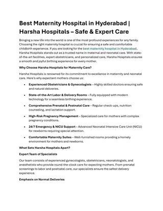 Best Maternity Hospital in Hyderabad - Harsha Hospitals – Safe & Expert Care