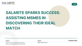 Salarite Sparks Success: Assisting MSMEs in Discovering Their Ideal Match