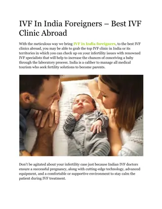 IVF In India Foreigners – Best IVF Clinic Abroad