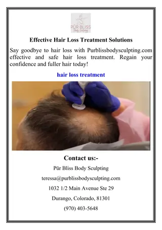 Effective Hair Loss Treatment Solutions