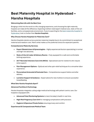 Best Maternity Hospital in Hyderabad – Harsha Hospitals