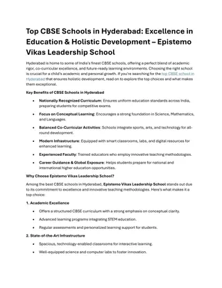 Top CBSE Schools in Hyderabad_Excellence in Education & Holistic Development – Epistemo Vikas Leadership School