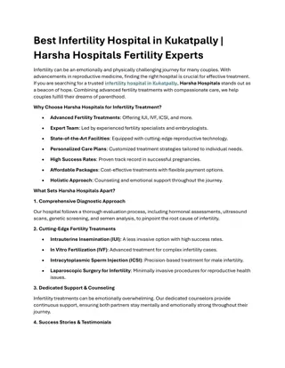 Best Infertility Hospital in Kukatpally - Harsha Hospitals Fertility Experts