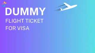 Dummy Flight Ticket for Visa Application