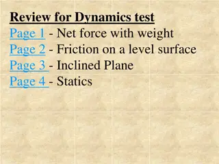 Review for Dynamics Test - Net Force and Acceleration Examples