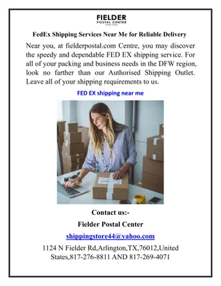 FedEx Shipping Services Near Me for Reliable Delivery