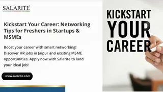 Kickstart Your Career Networking Tips for Freshers in Startups & MSMEs