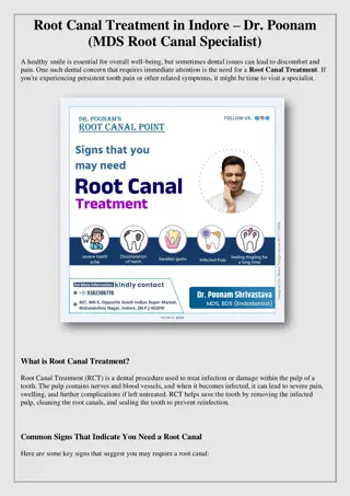 Root Canal Treatment in Indore – Dr. Poonam (MDS Root Canal Specialist)