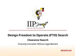 Design Freedom to Operate (FTO) Search | IIP Search