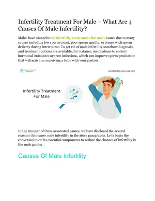 Infertility Treatment For Male – What Are 4 Causes Of Male Infertility