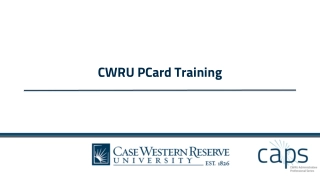 CWRU PCard Training